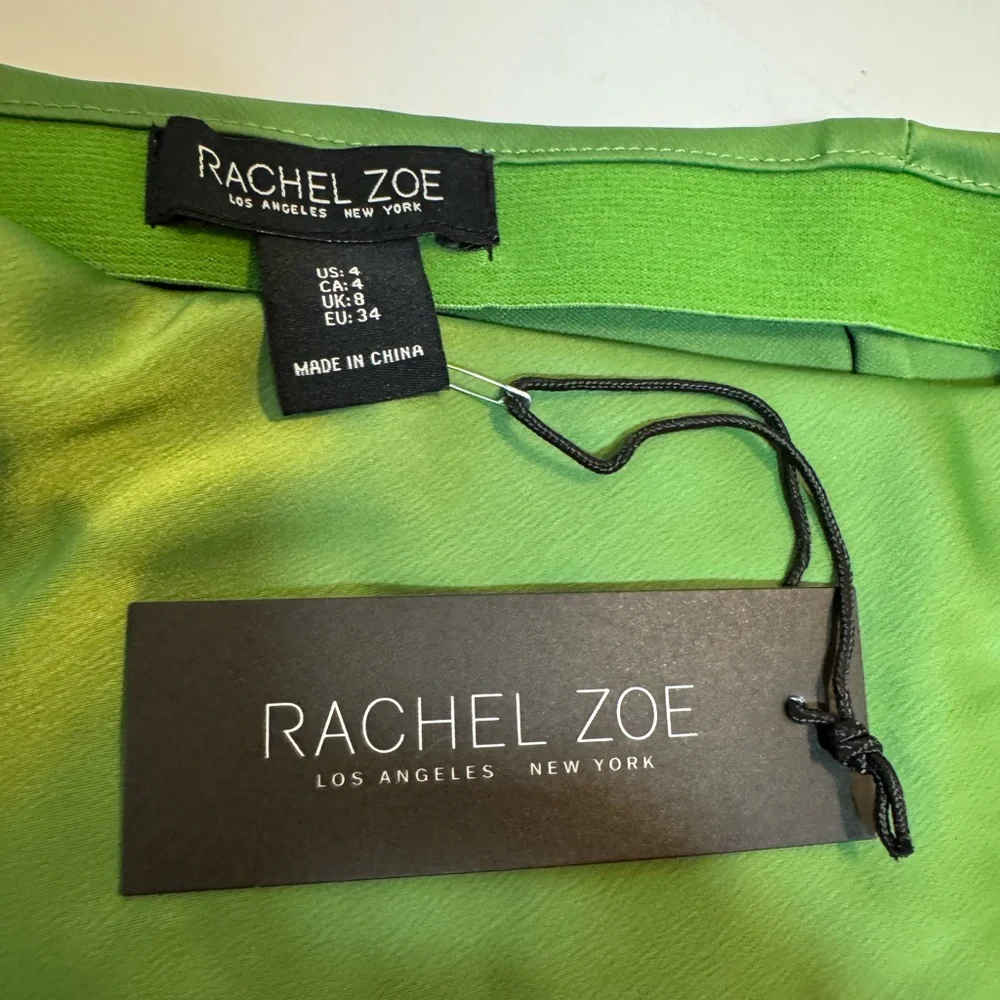 Fun Green Skirt with Fringe and side slit. NWT  size S - Picture 13 of 14